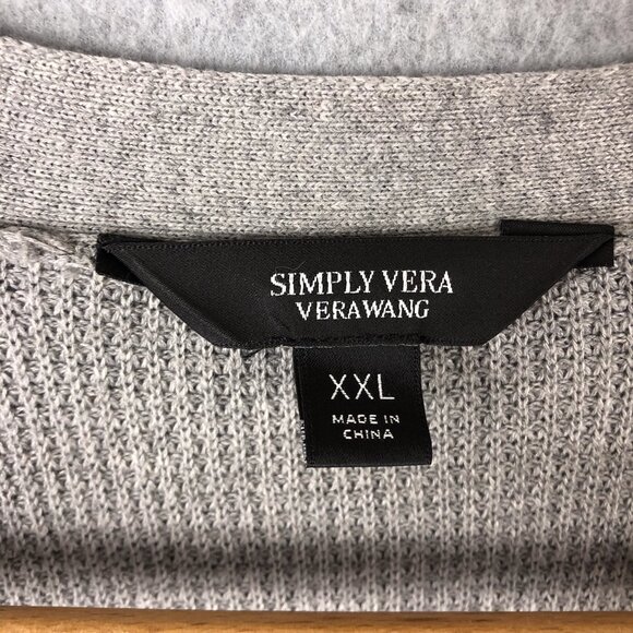 Simply Vera Wang Waffle Knit Tie Waist Cardigan Size XXL - Picture 3 of 5